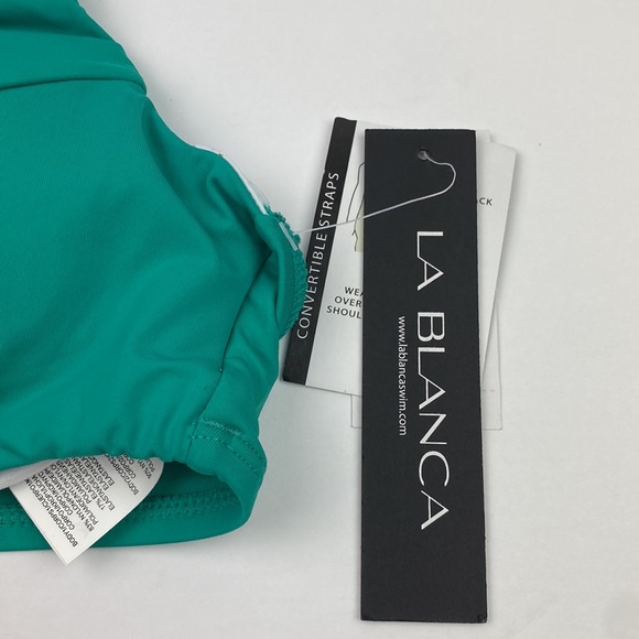 NWT La Blanca | Island Goddess Underwire Twist Bikini Top Emerald 4 - Picture 2 of 7